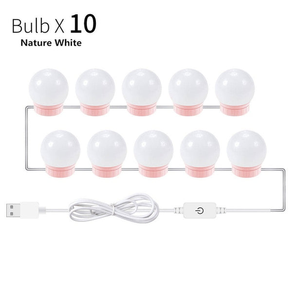 Wall Lamp LED 16W Makeup Mirror Vanity Led Light Bulbs Hollywood Style Led Lamp Touch Switch USB Cosmetic Lighted Dressing table