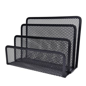 Black Mesh Letter Paper File Storage Rack Holder Tray Organiser Desktop Office P15