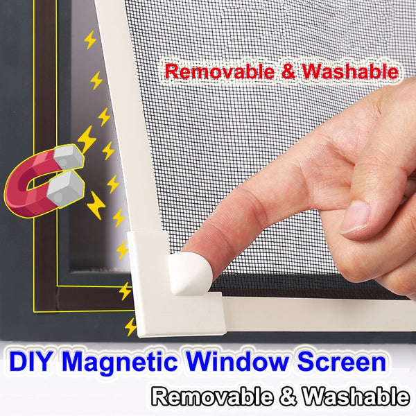 Adjustable DIY Customize Magnetic Window Screen windows for Motorhomes Removable Washable Invisible Fly Mosquito Screen Net Mesh