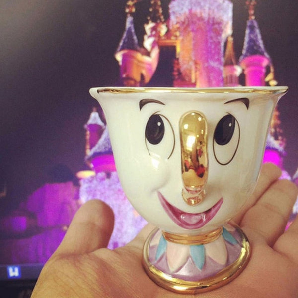 Cartoon Beauty And The Beast Teapot Mug Mrs Potts Chip Tea Pot Cup Cogsworth Ceramics One Set Lovely Cute Creative Xmas Gift