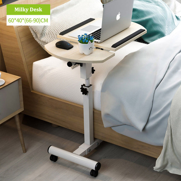 Home Foldable Laptop Table Adjustable Beside Table Computer Desk Folding Home Laptop Desk Bed Side Study Table Movable Bed Table