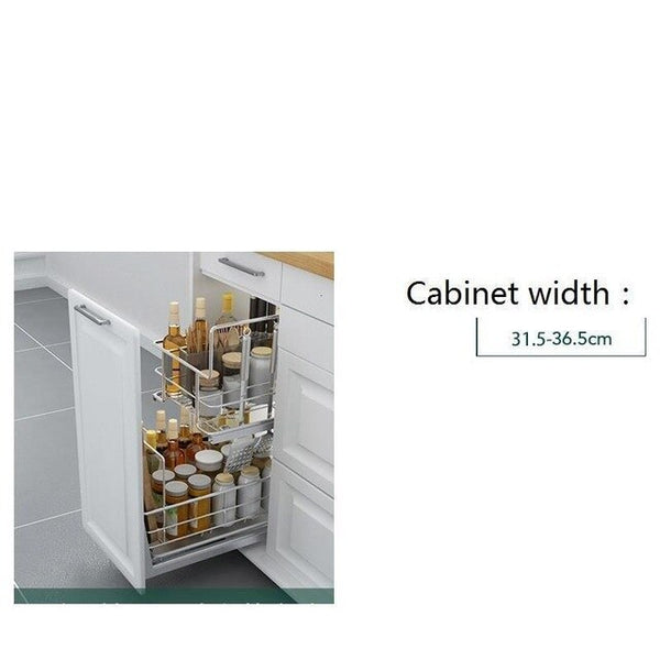 Cosina Armario De Cocina Despensa Mutfak Kuchnia Pantry Organizer Stainless Steel Cuisine Rack Cozinha Kitchen Cabinet Basket