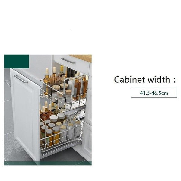 Cosina Armario De Cocina Despensa Mutfak Kuchnia Pantry Organizer Stainless Steel Cuisine Rack Cozinha Kitchen Cabinet Basket