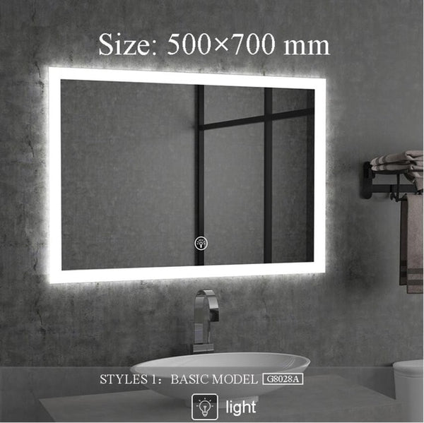 Gisha Wall-mounted Smart Mirror LED Bathroom Mirror  Explosion proof Anti-fog Mirror Bathroom Makeup Mirror 2G8028