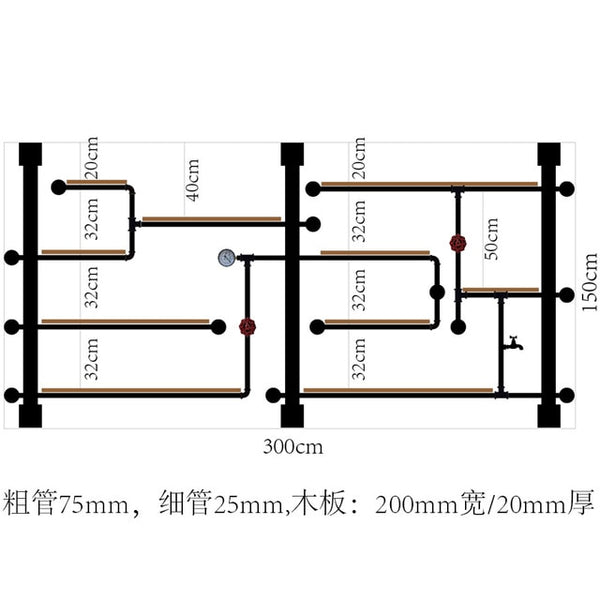 Creative Bottle Organizer for Wine Rack Storage & Display House Decoration Art TV Cabinet Made Of Iron Pipes And Boards