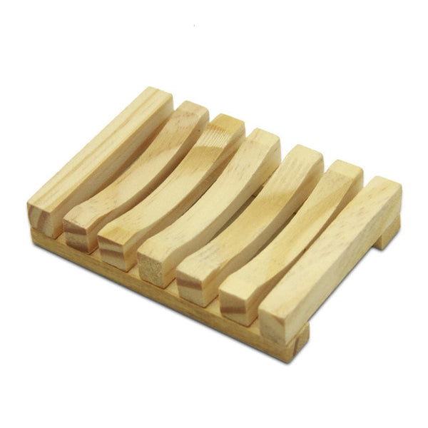 Wooden Natural Bamboo Soap Dishes Tray Holder Storage Soap Rack Plate Box Container Portable Bathroom Soap Dish Storage Box