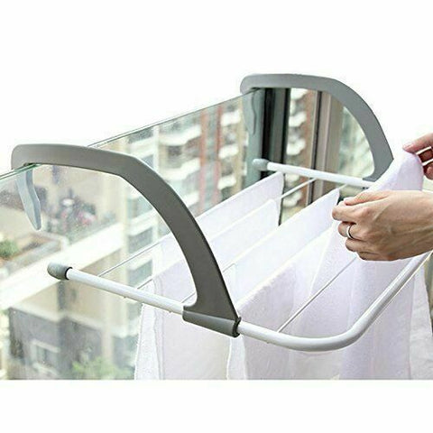 Bathroom Products Radiator Towel Clothes Folding Pole Airer Dryer Drying Rack 5 Rail Bar Holder Home Decoration Accessories