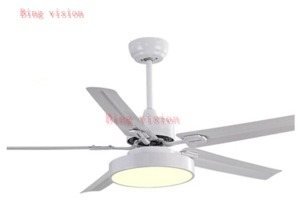 Modern Led Black Ceiling Fan  5 Blad esstainless steel Ceiling Fans Lamps With Lights For Living Room home  Dimming lighting