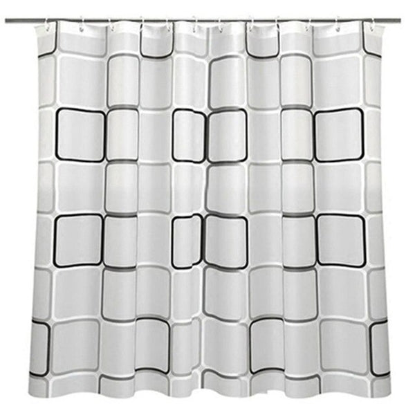 Waterproof PEVA Shower Curtain Liner Transparent Mildew Curtain Bath For Bathroom Shower Curtain With 12 High Quality Hooks