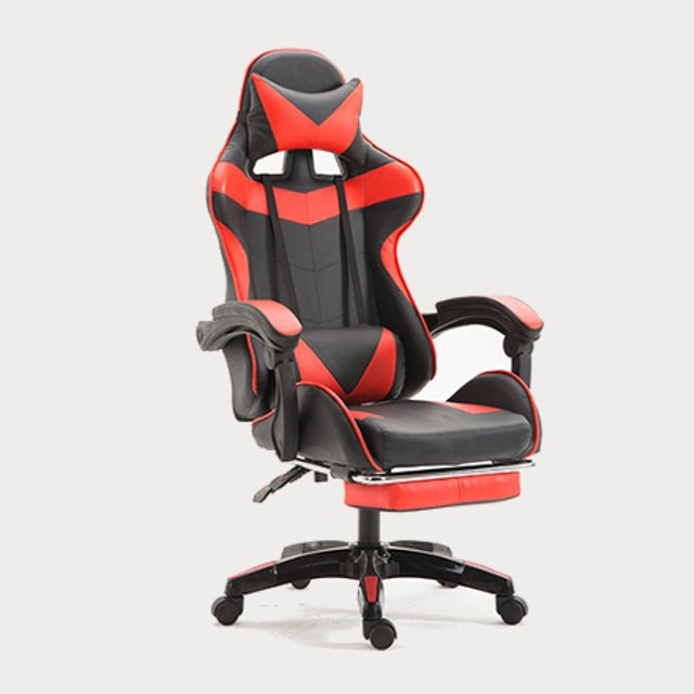 Professional PU Leather Racing Gaming Chair Office High Back Ergonomic Recliner With Footrest Computer Chair Furniture 5 Colors