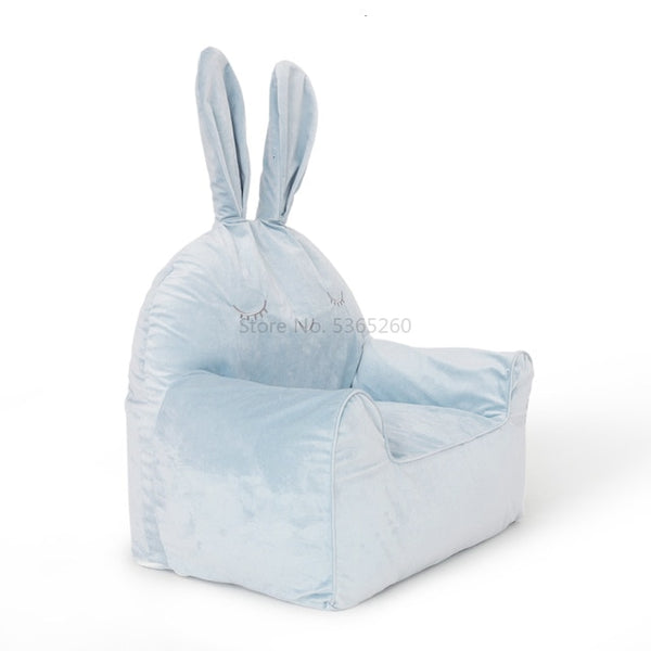 Children Lazy People Sofa Lovely Little Rabbit Read Chair Mini Baby Lovely Small Tatami Kids Bedroom Bean Bag Zitzak White