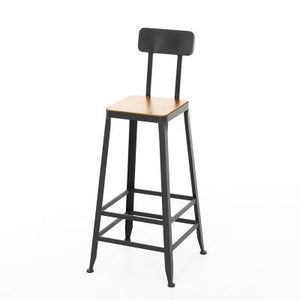 Bar Stool Iron Leisure Coffee Shop Tea Shop Wall Hanging High Table And Chair Nordic Simple Solid Wood Cashier Low Chair