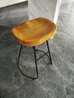 Bar Stool Iron Leisure Coffee Shop Tea Shop Wall Hanging High Table And Chair Nordic Simple Solid Wood Cashier Low Chair