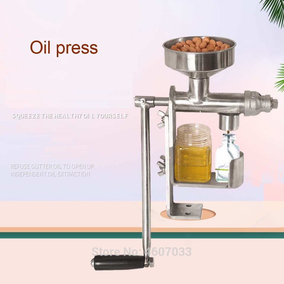 Manual Oil Press Machine Expeller Household Oil Extractor Peanut Nuts Seeds Oil Press Machine