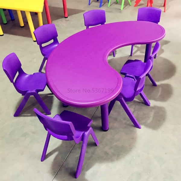 Kindergarten children's table and chair toy table plastic game table learning table lift