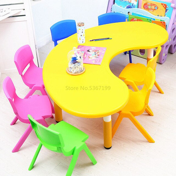 Kindergarten children's table and chair toy table plastic game table learning table lift