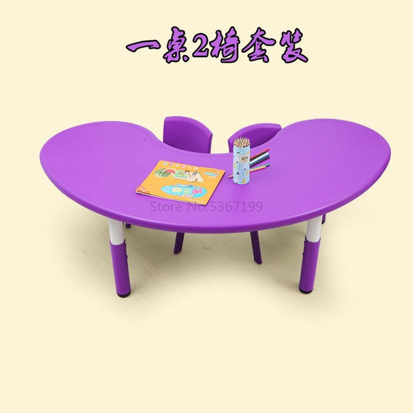 Kindergarten children's table and chair toy table plastic game table learning table lift