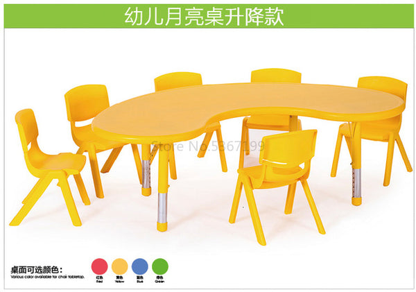 Kindergarten children's table and chair toy table plastic game table learning table lift