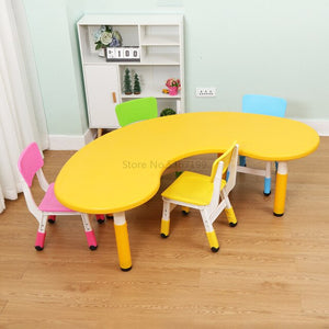 Kindergarten children's table and chair toy table plastic game table learning table lift