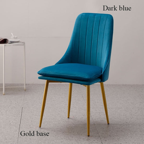 Modern Minimalist Sponge Velvet Restaurant Furniture Chair Restaurant Modern Pu China Iron Chair Wood Kitchen Dining Chair Rest