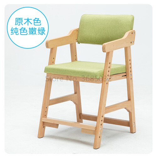 Beech wood children's chair lifting Student seat backrest adjustable Adjustable stool home