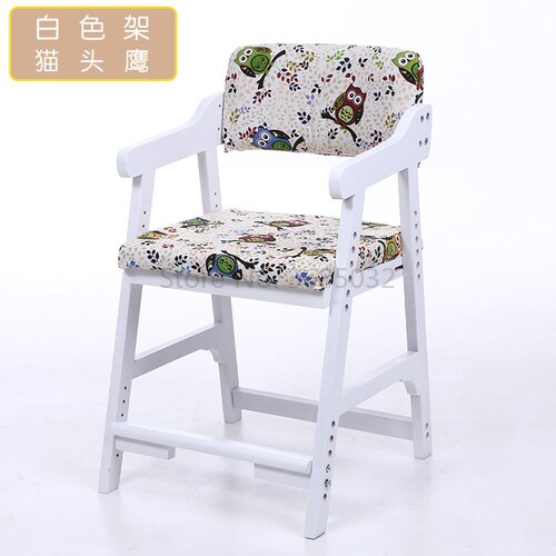 Beech wood children's chair lifting Student seat backrest adjustable Adjustable stool home