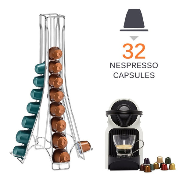 40 Pods Coffee Capsule Organizer Storage Stand Practical Coffee Drawers Capsules Holder For Nespresso Coffee Capsule Shelves