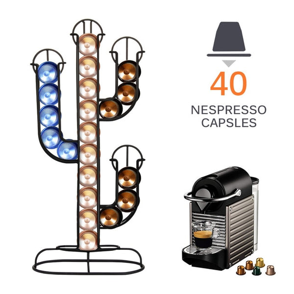 40 Pods Coffee Capsule Organizer Storage Stand Practical Coffee Drawers Capsules Holder For Nespresso Coffee Capsule Shelves