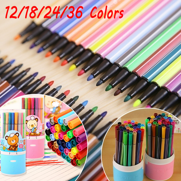 Children Painting 36/24/18/12 Non-toxic Color Washable Watercolor Pen Mark Painting Children Art Supplies