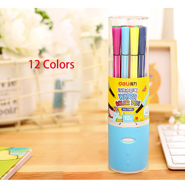 Children Painting 36/24/18/12 Non-toxic Color Washable Watercolor Pen Mark Painting Children Art Supplies