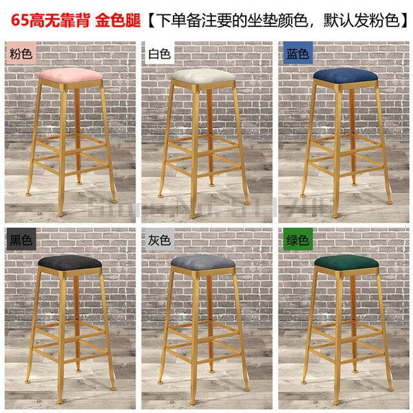 Bar Chair Nordic Milk Tea Coffee Iron Bar Chair Bar Stool Modern Minimalist Chair Cashier High Stool Chair At The Front Desk