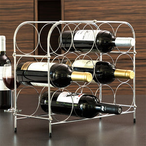 Honeycomb Metallic Bottle Rack (12 Bottles)