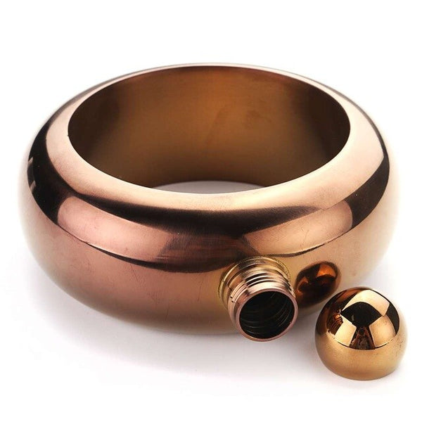 Stainless Steel Bangle Bracelet Hip Flask Alcohol Whiskey Liquor Pot Holder Drinkware Jewellery Gift