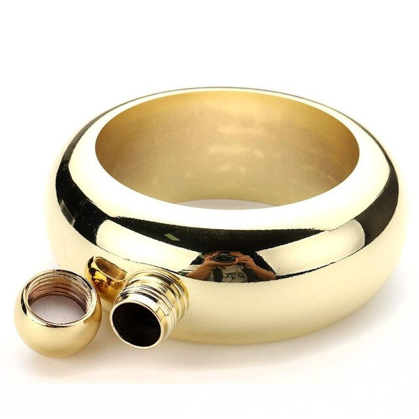 Stainless Steel Bangle Bracelet Hip Flask Alcohol Whiskey Liquor Pot Holder Drinkware Jewellery Gift