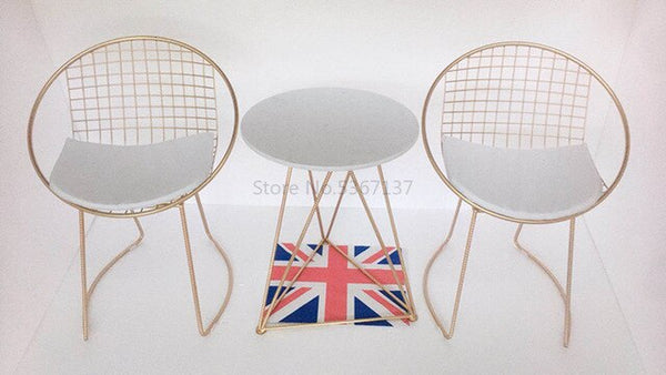 Nordic Table and Chair Combination Single Chair Modern Minimalist Creative Leisure Small Round Table Fashion Ins