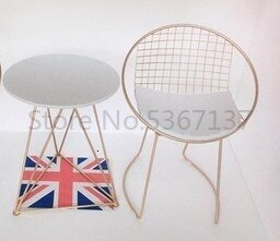 Nordic Table and Chair Combination Single Chair Modern Minimalist Creative Leisure Small Round Table Fashion Ins