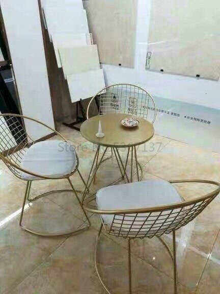 Nordic Table and Chair Combination Single Chair Modern Minimalist Creative Leisure Small Round Table Fashion Ins