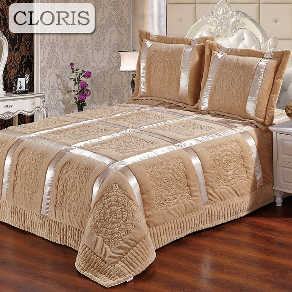 CLORIS 2018 High Quality Blanket Plaid Quilted Patchwork Bedspread King Size Bed SheetS Qualt Coverlet On The Bed Veil With Down