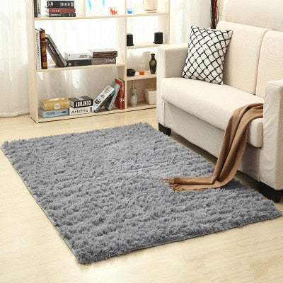 Free shipping 80 x 120cm Thickened washed silk hair non-slip carpet living room rug coffee table blanket bedroom yoga mat