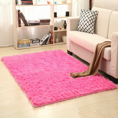 Free shipping 80 x 120cm Thickened washed silk hair non-slip carpet living room rug coffee table blanket bedroom yoga mat