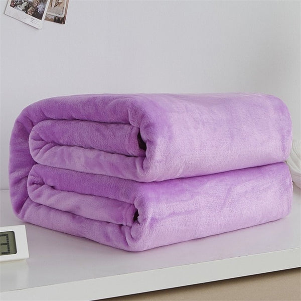 Soft Warm Coral Fleece Blanket Winter Sheet Bedspread Sofa Plaid Throw 220Gsm 6 Size Light Thin Mechanical Wash Flannel Blankets