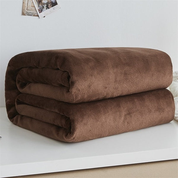 Soft Warm Coral Fleece Blanket Winter Sheet Bedspread Sofa Plaid Throw 220Gsm 6 Size Light Thin Mechanical Wash Flannel Blankets