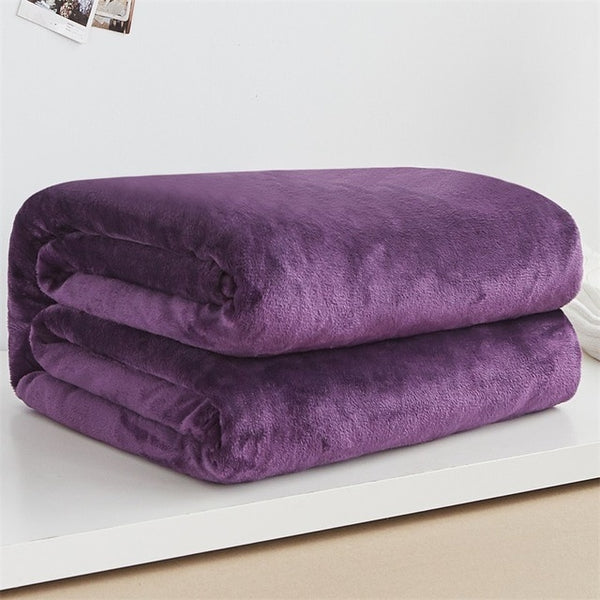 Soft Warm Coral Fleece Blanket Winter Sheet Bedspread Sofa Plaid Throw 220Gsm 6 Size Light Thin Mechanical Wash Flannel Blankets