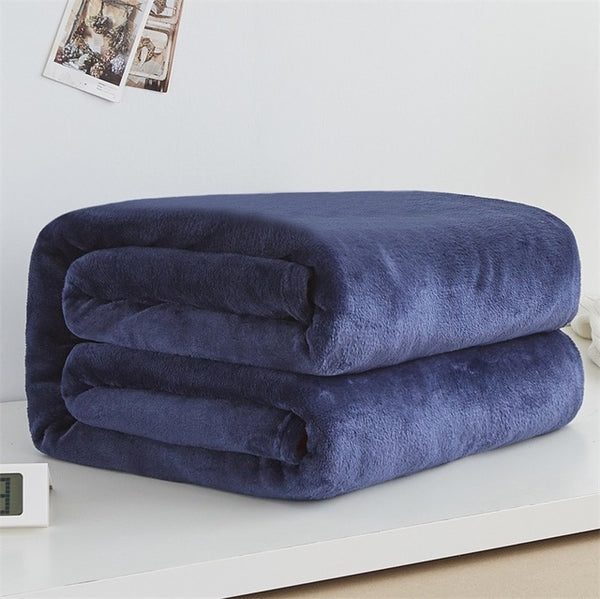 Soft Warm Coral Fleece Blanket Winter Sheet Bedspread Sofa Plaid Throw 220Gsm 6 Size Light Thin Mechanical Wash Flannel Blankets