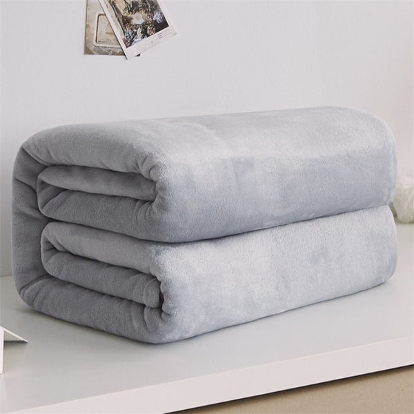 Soft Warm Coral Fleece Blanket Winter Sheet Bedspread Sofa Plaid Throw 220Gsm 6 Size Light Thin Mechanical Wash Flannel Blankets