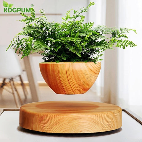 EU/US/AU Plug Levitating Air Bonsai Pot Magnetic Levitation Plants Planter Flower Pots Potted Succulent Plant Home Office Decor