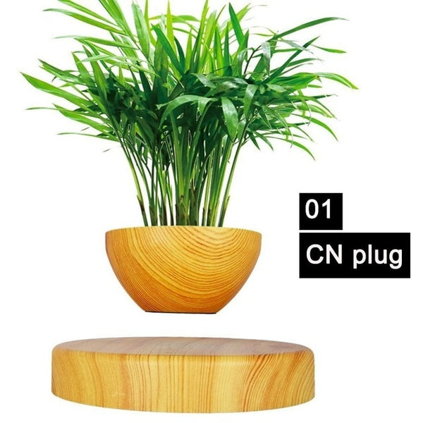 EU/US/AU Plug Levitating Air Bonsai Pot Magnetic Levitation Plants Planter Flower Pots Potted Succulent Plant Home Office Decor