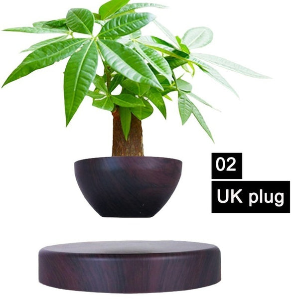 EU/US/AU Plug Levitating Air Bonsai Pot Magnetic Levitation Plants Planter Flower Pots Potted Succulent Plant Home Office Decor