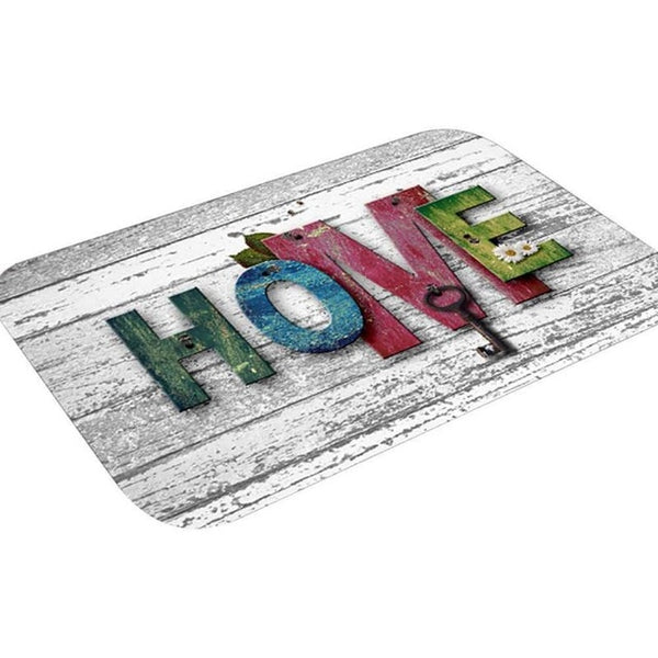 Modern Printed Flannel Area Rug 3D HOME Letter Printed Room Area Rug Floor Carpet For Living Room Bedroom Home Decorative Pad